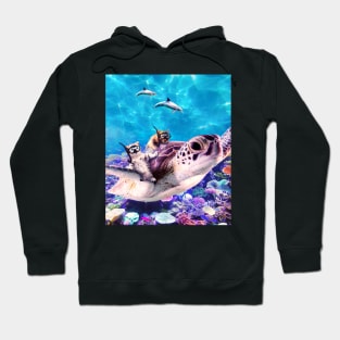 Cute Funny Cat Turtle Hoodie